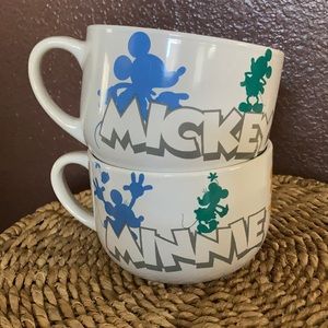 Disney Mickey and Minnie Soup Mugs
